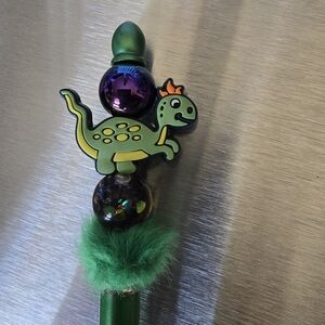 6 Choices Dinosaur Pen Or Stylus 2 In 1 Pen with Bead Accents.